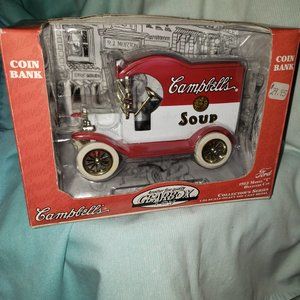 Collectors Die cast metal gearbox toy coin bank, 1912 Ford truck